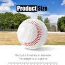 12 x Baseballs 12 Pack Dimpled Baseballs, 9-Inch Pitching Machine Balls for Hand-Eye Coordination, Hitting and Fielding Practice