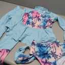 GRACE KARIN Long Sleeve Bathing Suit for Girls Size 7 Swim Suit for Kids Girl Bikini Set