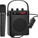 40W Bluetooth 5.3 Voice Amplifier with Headset Mirophone & Handheld Mic, Portable Rechargeable PA System for Teachers & Events,Wireless Karaoke Speaker with 4 Sound Effects for Guitar S95