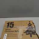 Brightown 15 Pcs Red Velvet Christmas Valentines Balls, 3.15 Inch Velvet Ornaments for Christmas Tree, Christma Tree Flocked Ornaments Balls for Family Holiday Wedding Party Xmas Hanging Decoration