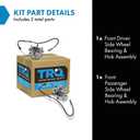 TRQ 2 Piece Front Wheel Bearing & Hub Assembly Set 4WD
