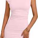 Trendy Queen Womens Mini Summer Dresses 2026 Going Out Off The Shoulder Bodycon Sexy Party Club Spring Fashion Outfits.  Small