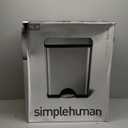 simplehuman 50 Liter / 13.0 Gallon Rectangular Kitchen Step Trash Can, Brushed Stainless Steel