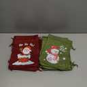 Shappy 16 Pcs Christmas Burlap Bags with Drawstrings, 6 x 8in Small Christmas Gift Bags Baskets for Xmas Presents Holiday Party Favors Supplies, Mini Linen Treats Candy Sacks(Classic Style)