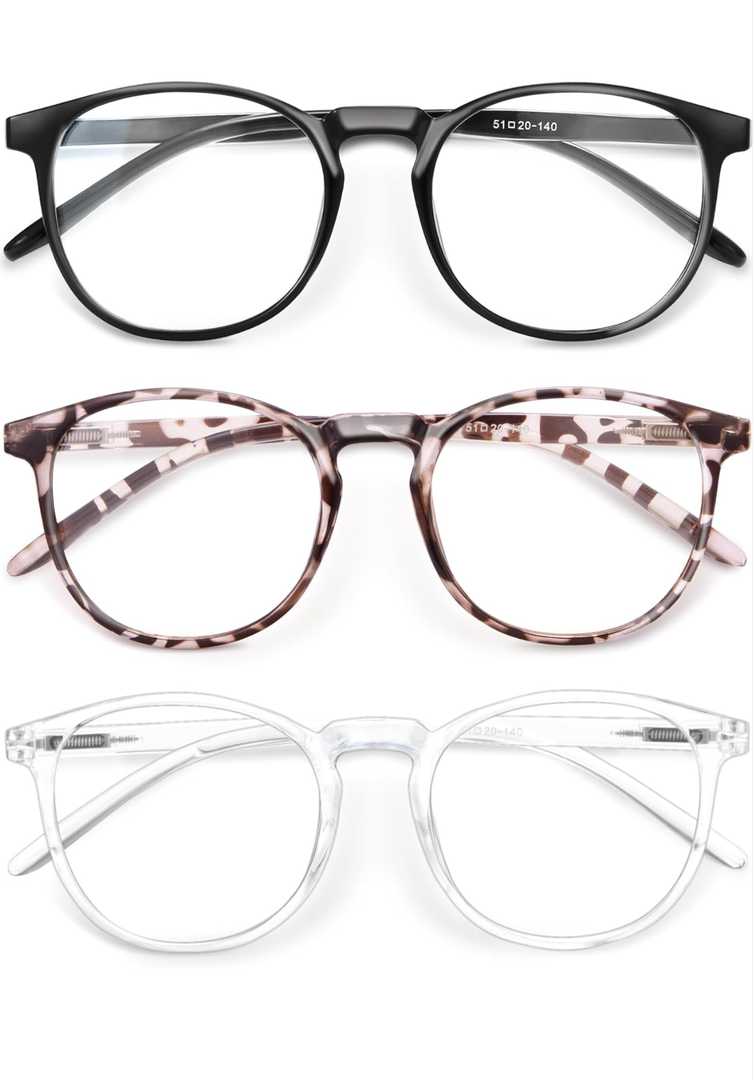 IBOANN Iconic Blue Light Glasses for Woman - Computer Glasses 99% Blue Light Blocking - Anti Eyestrain & UV Glare Protection