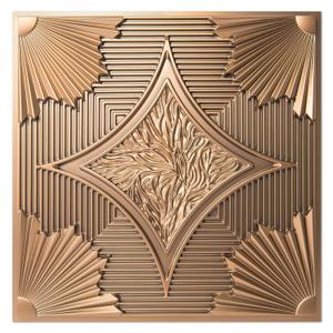 Art3d Drop Ceiling Tiles 24x24 in Bronze (12-Pack, 48 Sq.ft), 3D Wainscoting Panels Glue Up 2x2