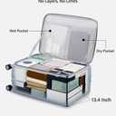 Hanke Hardside Expandable Large Checked Luggage, 28 Inch Top Opening Trunk Luggages with Spinner Wheels, All-PC Hard Shell Suitcase, Lightweight TSA Approved (Grey, 120L)