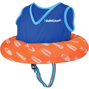 SwimSchool TOT Swim Trainer Vests for Toddlers Ages 2-4  Boys/Girls  Multiple Colors/Styles  Learn to Swim Pool Floaties