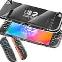 Dockable Case for Nintendo Switch 2-1:1 Precision Cutouts, Full Coverage Shockproof Hard Protective Switch 2 Case Shell, Compatible with Nintendo 2 Dock