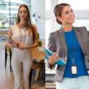 3Pcs Soft Cotton Cute Ladies & Gents Cute Teacher Lanyards for Key or ID Badges; Purple Lanyards for Bulk IDs