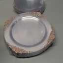 Hioasis 175pcs Clear Rose Gold Plastic Plates - Elegant Disposable Dinnerware Set Suitable for 25 Guests Include 10.25" Dinner & 7.5" Dessert Plates, Cutlery, Napkins, Cups for Party