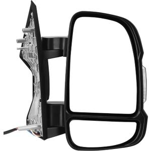 AUTOSAVER88 Right Passenger Side Mirror Door Mirror Compatible with 2014 2015 2016 2017 Ram Promaster 1500 2500 3500, Power Heated Manual Folding LED Turn Signal Light With Temperature Sensor Black