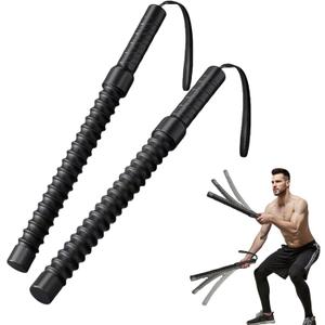 Weighted Ropeless Battle Rope for Home Gym, Strength Training,Portable Workout Ropes for HIIT Workouts, Low-Impact Cardio Training, Durable Core Strength Arm Muscle Builder Ropes for Men&Women- 2PCS