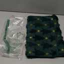 Artoid Mode Christmas Trees Stars Green Soft Plush Faux Fur Jacquard Christmas Table Runner, Holiday Dining Table Decoration for Home Party Decor 13x72 Inch