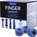 Dimora Finger Cots, Pack of 60 (Medium Size) Finger Protectors, Breathable Bandages for Wound Care, Stretchy Sleeves for Gardening, Fitness and Cargo Handling, Blue