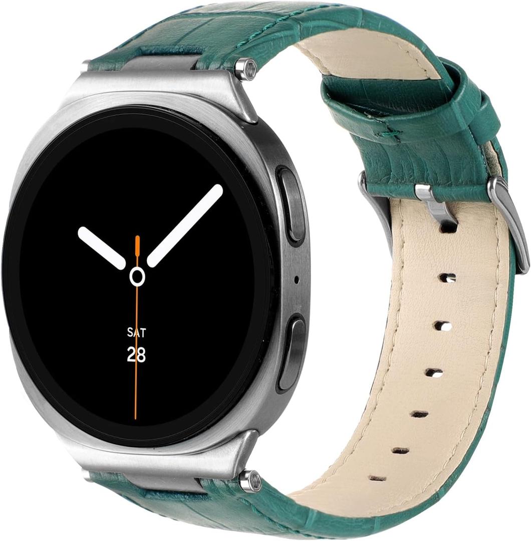 6 Pack Stretchy Braided Bands Compatible With Samsung Galaxy Watch 8 40mm 44mm/Galaxy Watch 8 Classic 46mm,Elastic Nylon Sports Strap,For Both Men And Women (Emerald)