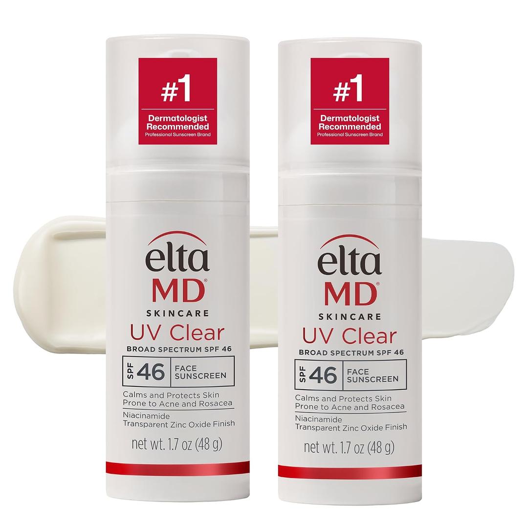 EltaMD UV Clear Face Sunscreen, Oil Free Sunscreen for Sensitive Skin with Zinc Oxide, Dermatologist Recommended