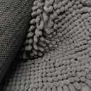 OLANLY Dog Door Mat for Muddy Paws 48x30, Absorbs Moisture and Dirt, Absorbent Non-Slip Washable Doormat, Quick Dry Chenille Mud Mat for Dogs, Entry Indoor Entryway Carpet for Inside Floor, Grey