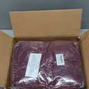 BDDC Table Skirts for Rectangle Tables 6ft - One-Piece Burgundy Tablecloths and Skirt, Wrinkle Resistant Ruffles Elastic Cover for Banquets, Weddings, Events, Parties