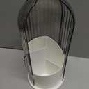 QIYVLOS Toothbrush Holders with Sliding Lid, Rotating 3 Slots Bathroom Organizer Countertop, Tooth Brush Toothpaste Holder Bathroom Counter Stand Sink Organizer Caddy for Vanity Makeup Brushes Holder (White+Transparent Black)