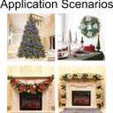 Pack of 12 Pcs Glitter Poinsettia Christmas Tree Ornaments,Christmas Decorations Flower (Green)