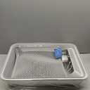 Stainless Steel Litter Box | XL Enclosed Cat Litter Boxes with Lid for Big Cats | High Sided, Anti-Urine Leakage | Non-Stick Bottom & Includes Litter Mat & Metal Scoop (Silver Gray)