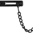 JQK Door Chain Lock Black, Stainless Steel Door Guard with Spring Anti-Theft Press Lock, Matte Black, HDC100-PB