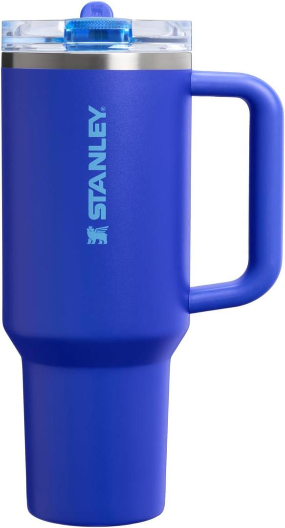 STANLEY Quencher ProTour Flip Straw Tumbler with Leakproof Lid | Built-In Straw & Handle | Cupholder Compatible for Travel | Insulated Stainless Steel Cup | BPA-Free (40 Ounces, Cobalt)
