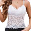 Avidlove Lace Bralette for Women V Neck Camisole Lingerie Spaghetti Strap Tube Slim Tank Top L