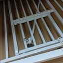 Ostutry 53in Extra Tall Cat Gate for Doorway No Drilling 29.5-40.1in Wide Dog Gate with Cat Door Pressure Mounted Walk Through Pet Gate (White)