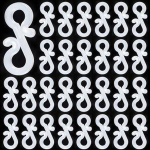 Blulu 100 Packs Christmas Light Clips - Durable Mini Gutter Hang Hooks, Plastic S Clips for Outdoor Xmas Decoration, Icicle String Lights on Shingles and Gutters