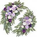 Artificial Wedding Arch Flowers Kit (Pack of 2) for Wedding Arch, Bridal Shower, Ceremony, and Reception Backdrop Decoration (Dancing Purple Kelsang Flowers)