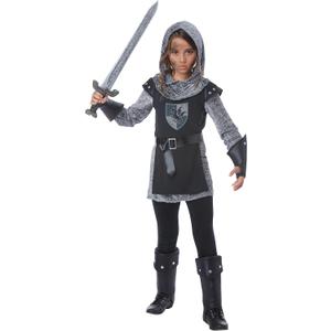 Girls Noble Knight Costume (Medium, Black)