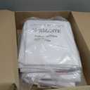 Surmente 5 Pack White Rectangle Tablecloth 90 x 132-inch Rectangular Polyester Table Cloth for Weddings, Banquets, or Restaurants