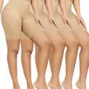 4 Pack Slip Shorts for Under Dresses Anti Chafing Underwear Seamless Comfortable Smooth Yoga Biker Workout Shorts (XX-Large)