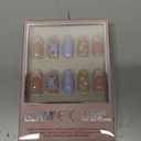 Glamnetic Press On Nails - Salty Waves | Short Almond Starfish Fake Nails with 3D Nail Art, Salon Quality Summer Nails | 15 Sizes - 30 Nail Kit with Glue