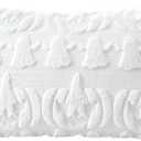 4 x Artscope Halloween Pillow Covers 12 x 20 Set of 2 Decorative Ghost Holiday Pumpkin Throw Pillow Cases Soft Plush Faux Fur Couch Cushion Case for Farmhouse Halloween Sofa Bed Room Home Decor-White