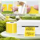 PARLAIM 2.25x1.25 Thermal Labels,1000 Labels Rectangular Direct Thermal Stickers Labels Roll Compatible Thermal Printer, Mailing Labels, Shipping Labels Self-Adhesive Direct Thermal Labels (Yellow)