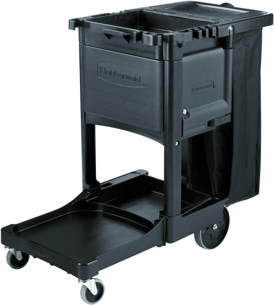 Rubbermaid Commercial Products Cabinet Door with Locks for Cleaning Cart (Cleaning Cart not Included) Black Accessories Compatible with Rubbermaid Traditional Janitorial Cleaning Carts