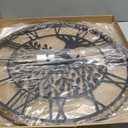 Micasso Non-Ticking Large Wall Clock: 24Inch Tree of Life Metal Black with Solid Wood Frame - Silent Battery Operated Clock for Living Room/Office/Bedroom/Kitchen - Home Decor for Fashion-Conscious