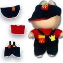Clothes for Lububu 17cm Dolls(NO Doll) Outfit with Accessories Suit for Lububu Cute Stylish,Dress Up 3 Piece Set Hat Clothing for lububu