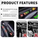 2PCS New Car Seat Gap Filler with 2 Storage Areas,Stylish Car Seat Gap Storage for Stabilizing Phone,Keys Wallet,Universal Car Seat Gap Filler Organizer Interior Accessories (Carbon Black)