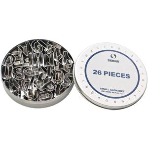 SurgeHai 26-Piece Small Alphabet Cutters Set (A - Z), Stainless Steel Decorating Tools Letters Fondant Cutters