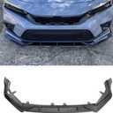 Front Bumper Lip for Honda Civic 11th Gen 2022-2024 PP Front Lip Splitter Spoiler(Carbon Fiber Printing)