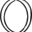 4pcs carbon wheel arch lips protector, antiscratch mud guard trim 28. 4in fit automotive exterior accessories (black)