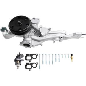 engine Water Pump Kit for Yukon Yukon xl Sierra 1500 2014-2020 & Cheyenne Silverado 1500 2500 Suburban Tahoe 2014-2015 & Escalade 2015-2020 5.3L 6.2L V8 engine, Replace# 12685257 12671394 12681258