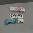 Firmoo Blue Light Glasses for Women Men, Reading Glasses 0.0x-3.0x, Ultra Light Square Frame, Premium TR90 & Metal Blend