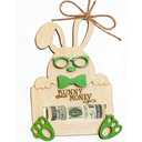 Easter Bunny Money Holder for Cash Gift,Cards Holder Basket Tag,Stuffers for Toddler,Kids,Teens,Gifts for Baby Boy,Girl,Grandchildren,Easter Basket Decorations(Green)