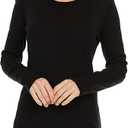 Brix Women's Long Sleeve Tee - Crewneck Cotton T-Shirt Tagless Super Soft Classic and Fitted, Small Size