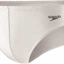 Speedo Men's Swimsuit Brief PowerFlex Eco Solar (36, White)